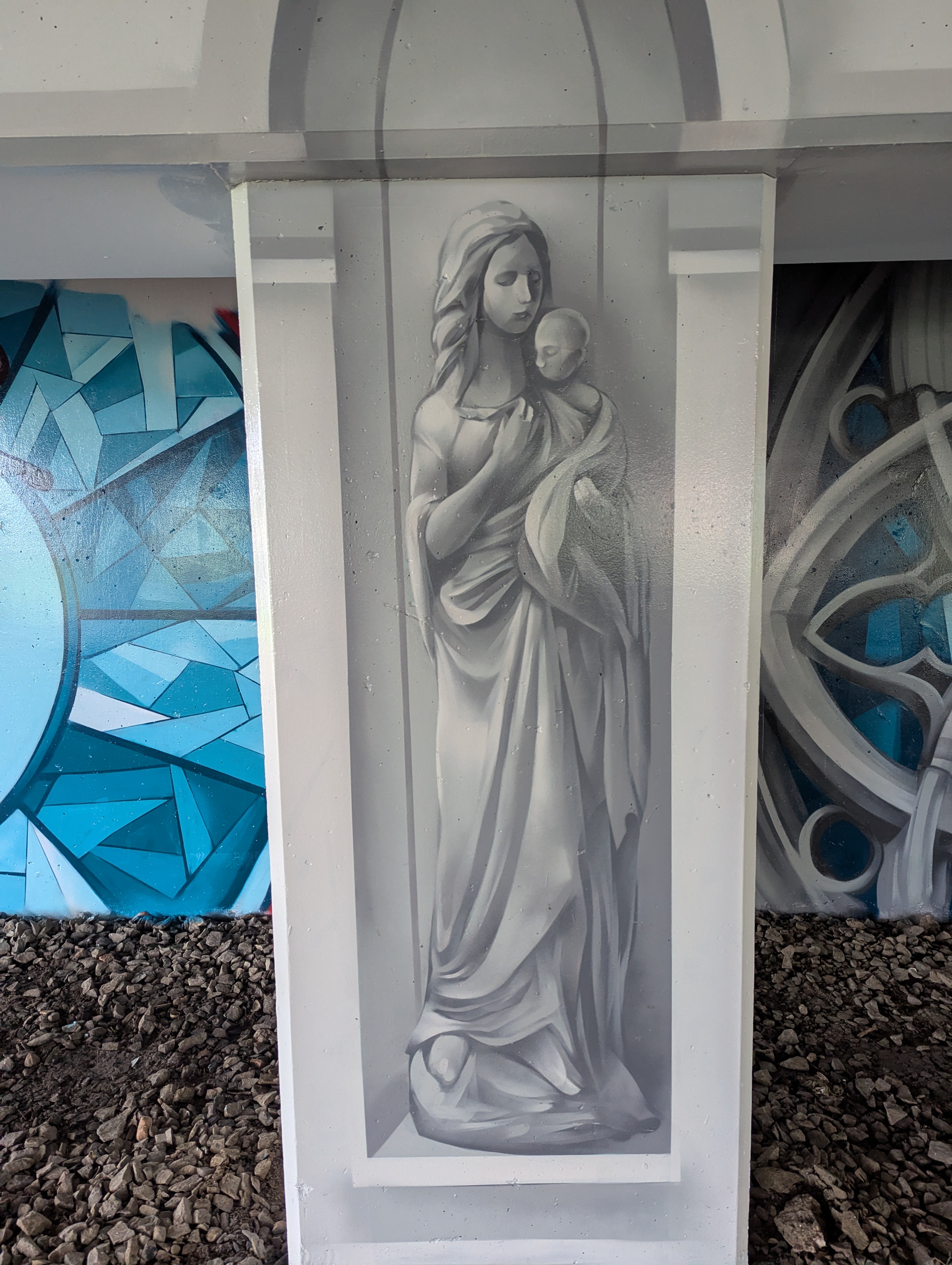 Virgin Mary mural